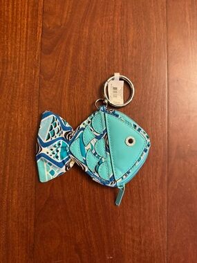 Vera Bradley Go Fish Blue Fish Bag Charm